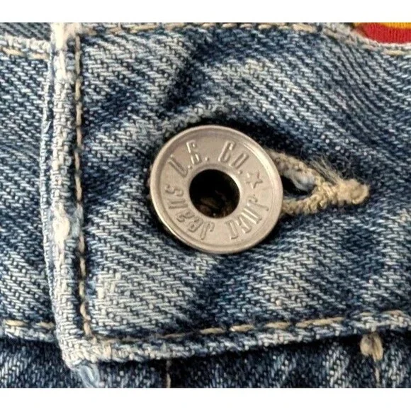 Vintage 90s Y2K JNCO Classic Pipes Jeans Denim Shorts Sz 34 Made in USA